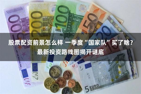 股票配资前景怎么样 一季度“国家队”买了啥？最新投资路线图揭开谜底