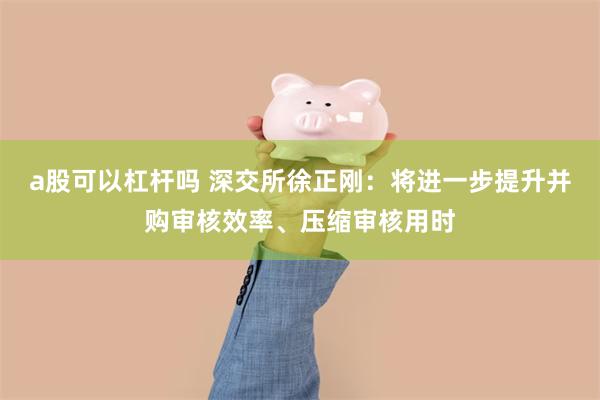 a股可以杠杆吗 深交所徐正刚：将进一步提升并购审核效率、压缩审核用时
