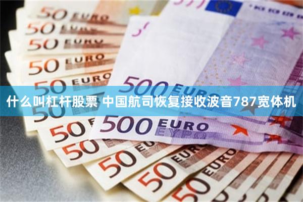 什么叫杠杆股票 中国航司恢复接收波音787宽体机