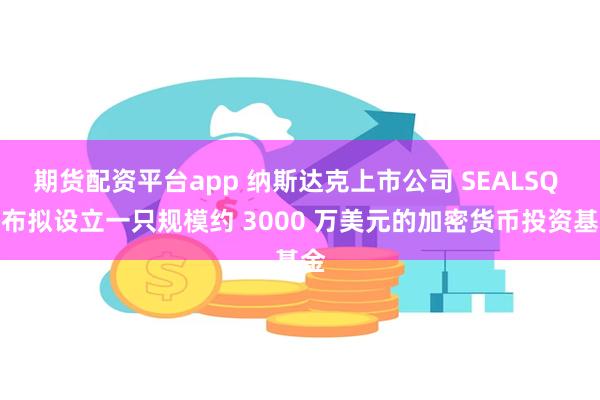 期货配资平台app 纳斯达克上市公司 SEALSQ 宣布拟设立一只规模约 3000 万美元的加密货币投资基金