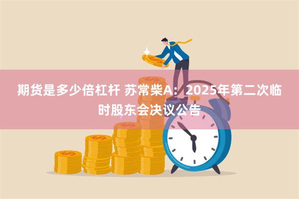 期货是多少倍杠杆 苏常柴A：2025年第二次临时股东会决议公告