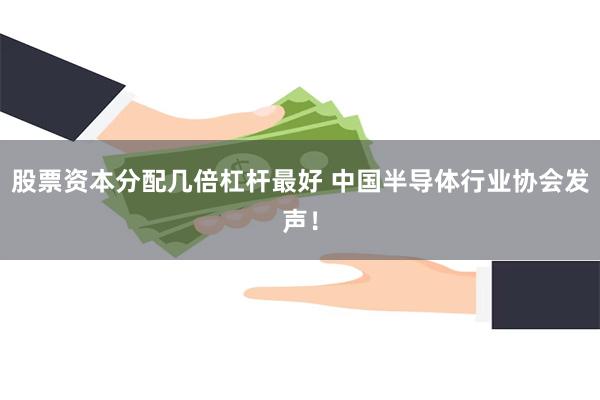 股票资本分配几倍杠杆最好 中国半导体行业协会发声！